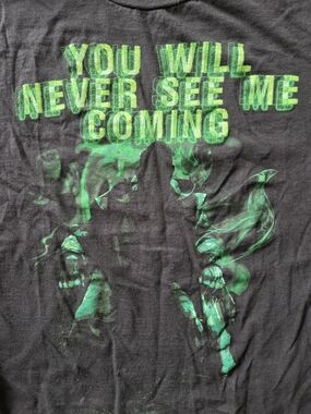 Marvel Black Short-Sleeve Tee with Neon Green Graphic Text